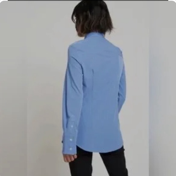 Women’s Leze the Label button-up slim shirt, white, size medium - Picture 5 of 5